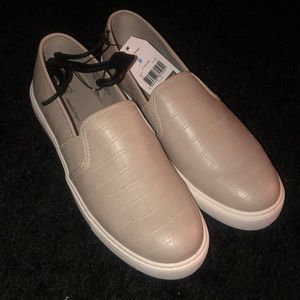 Beige Slip-On Sneakers
